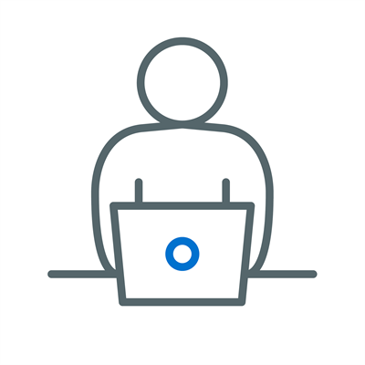 Icon: Person am Laptop